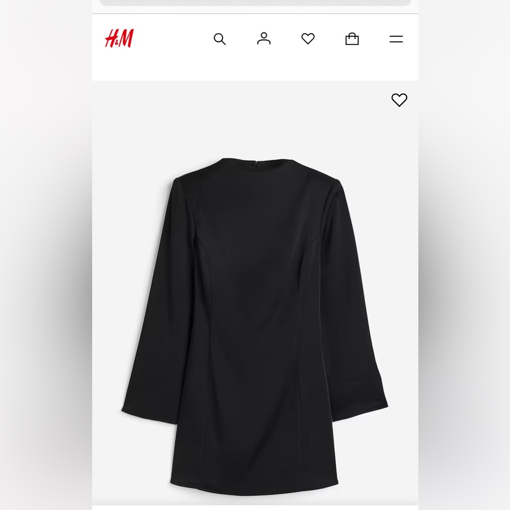 H& M backless satin dress. NWT.‎ Retail 60